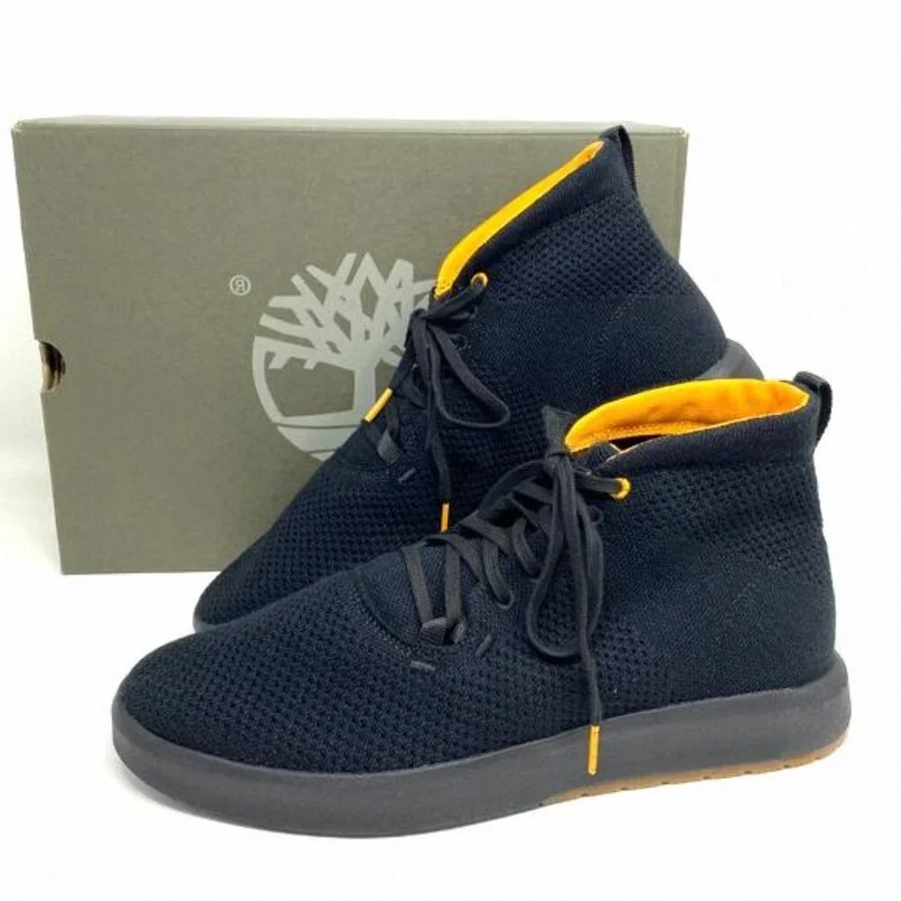 Timberland MEN'S Size TB 0A24NP 001 TRUECLOUD EK CHUKKA Sneakers Canvas Black In